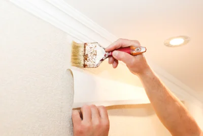 Pose de papier peint à Vérin — revêtements muraux et toiles de verre